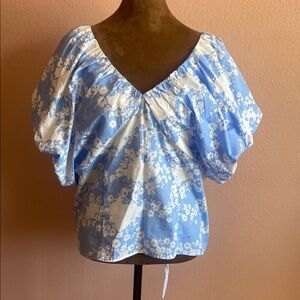 MARC NEW YORK Blue Floral Women's Top